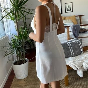 White Mini Dress with Lace